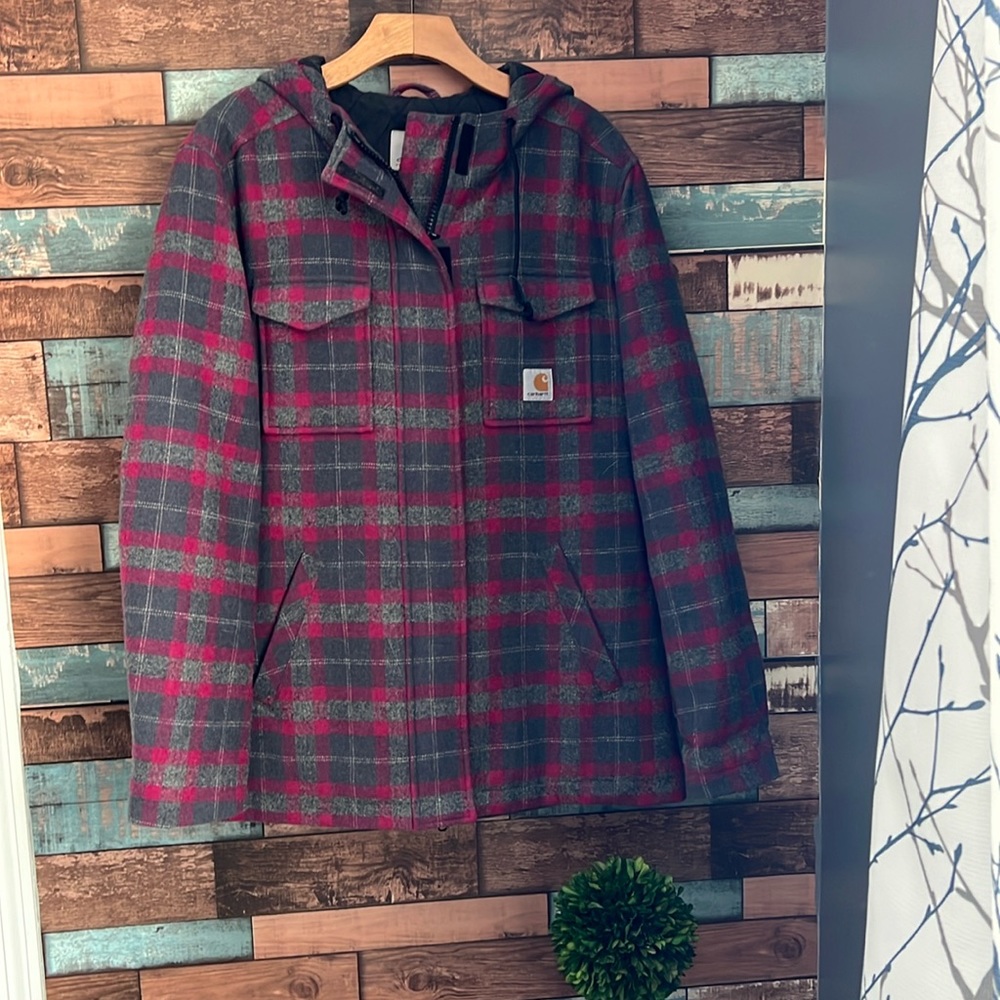 Women’s Carhart Quilted Plaid Flannel Jacket Gem